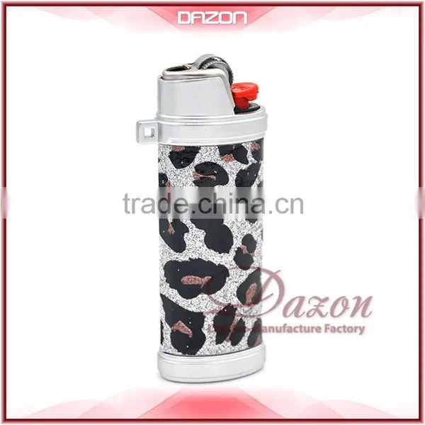 Metal Leather Leopard-Lighter Case For BIC Custom photo-3