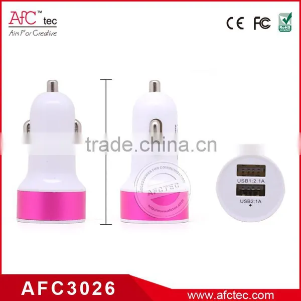 ABS Colorful Hot Sale Wholesale Promotion 2.1a Dual Usb Car Charger photo-6