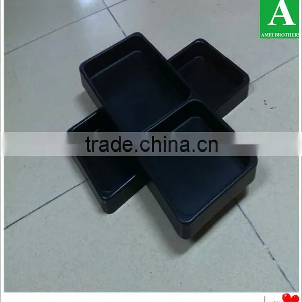 Custom Black ps Thick Compartments Hotel Tray photo-6