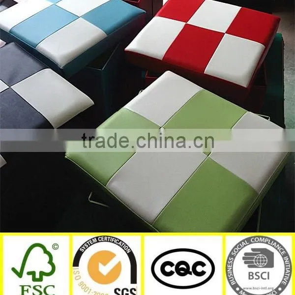 Decorative Plaid Waterproof Leather Boxes Storage Bin