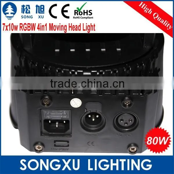 Wholesale 7x10w Rgbw 4in1 Mini Led Dmx Moving Head Lights for Home Party photo-5