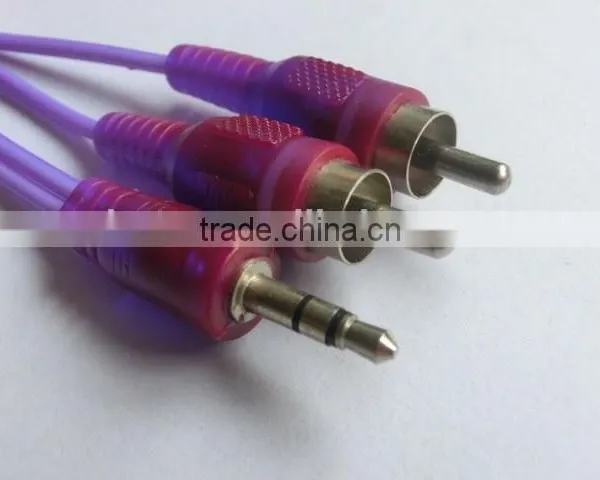 Hign Quality Reansparent DC 3.5 to 2 RCA Cable photo-5
