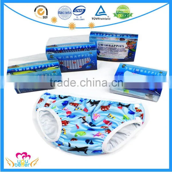 Baby Side Snap Swim Diapers Cloth Infant Swim Nappies photo-3