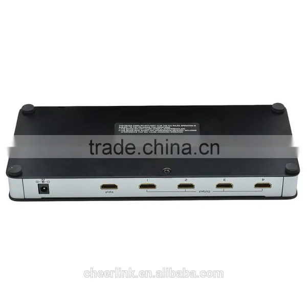 Cheerlink Full hd 1080p 1-input 4-output Hdmi Splitter 1x4 / Black-eu Plug photo-3