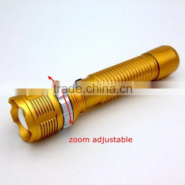 1W Powerful Led Zoom Adjustable Flashlight Powered by 2D Batteries photo-5