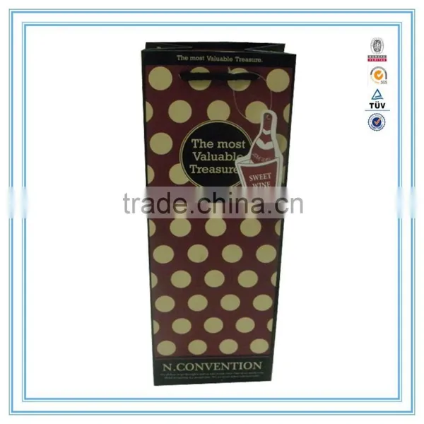 NEW Year Hot Custom Wine Paper Bag & Gift Paper Bag With Handles