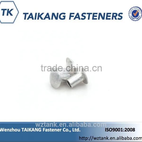 High Quality Made in China Alu Aluminum Flat Head Semi Tubular Rivet