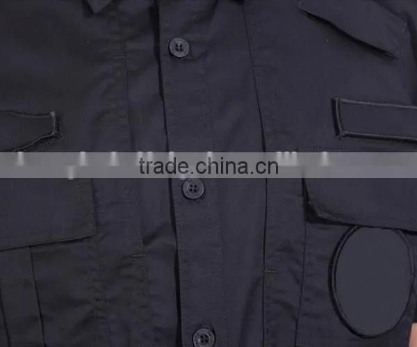 Custom Short / Long Sleeve Black Wearproof Security Guards Uniform photo-4