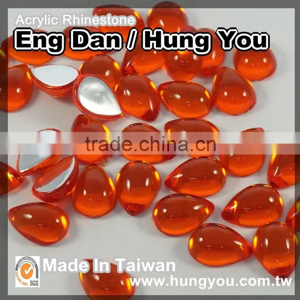 High Quality Glossy Flat Back Tear Rhinestones For Shoe Decoration photo-4