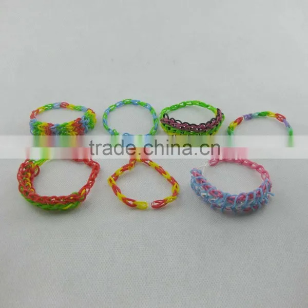 YL349 Infinity Pattern Newest Hot Selling Fashion Mix Color Rubber Silicone Bands Loom Bracelets