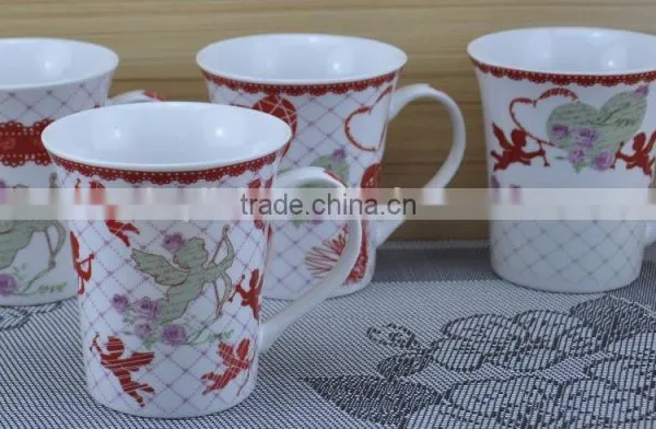 12OZ Butterfly Overall Decal Printed Coffee Cups, Shiny Surface New Bone China Mug, KL5003-10281 photo-6