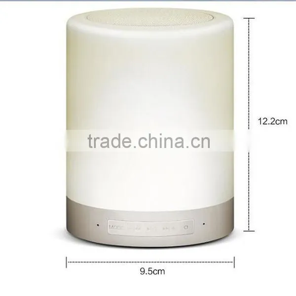 2016 New Cheap Wireless Audio Touch Lamp Portable Speaker Bluetooth Speaker With White LED Lamp Light photo-3