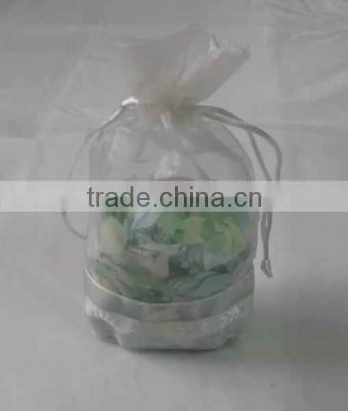HOT SALE ! Metallic Silver Fabric Gift Bag Pouch photo-6