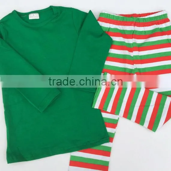Children Striped Christmas Pajamas Red/green photo-2