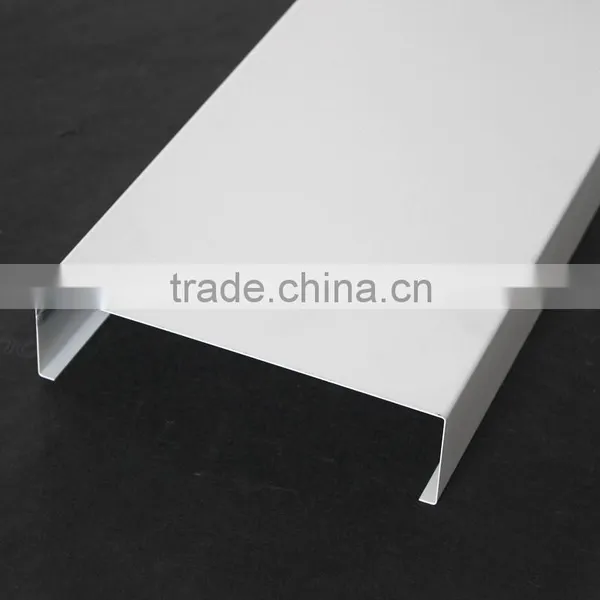 Width 255mm B Shaped Rustproof Commercial Metal / Aluminum Strip Linear Ceiling photo-2