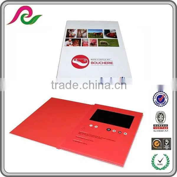 Newest Customized Printing Paper Cover LCD Video Greeting Card Video Book photo-3