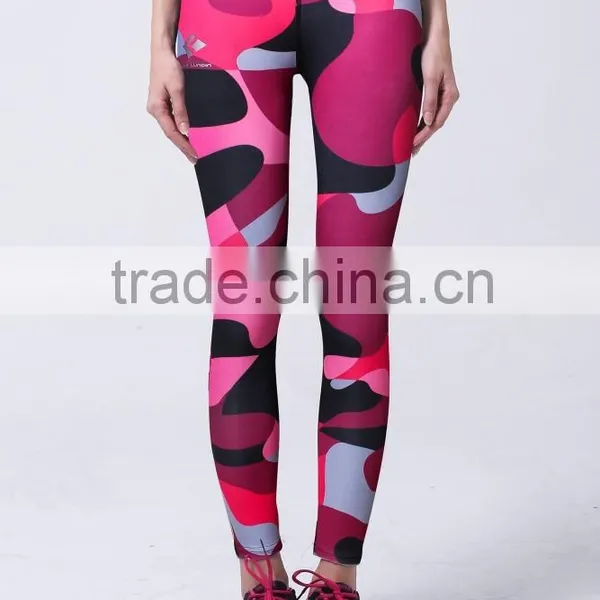 Spandex/Polyester Custom Sublimation Printing Pants, Womens Yoga Tights, Lady Sexy Tight