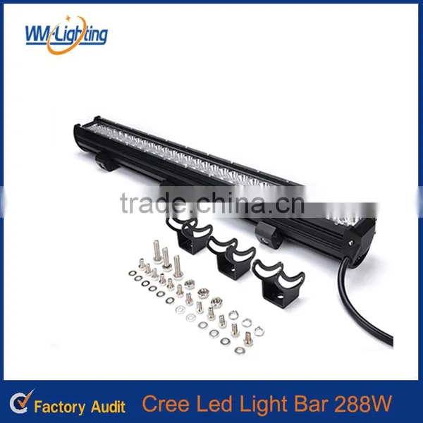 Super Bright Waterproof 45 Inch 288w 4x4 Offroad 12 Volt Led Light Bar photo-2