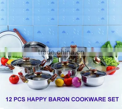 12 Pcs Happy Baron Stainless Steel Cookware Set, Happy Home photo-2