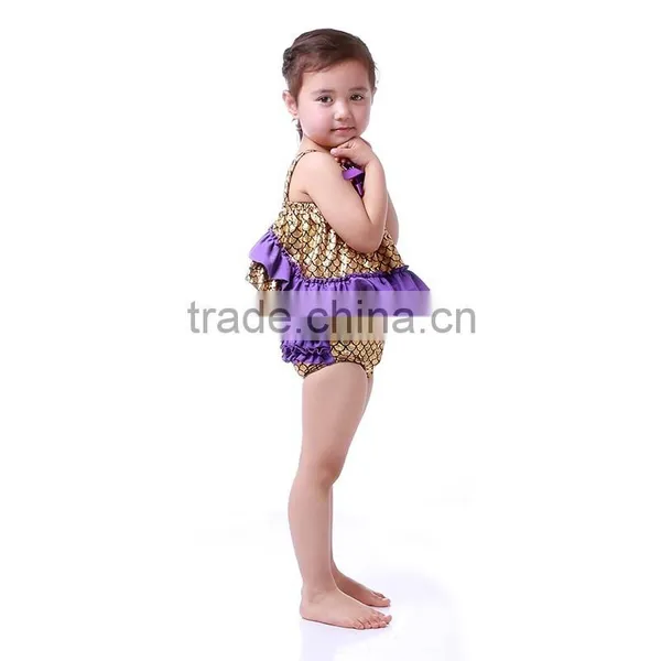 Baby Girl Clothes Gold Memard Two Piece Swing Top Set photo-2