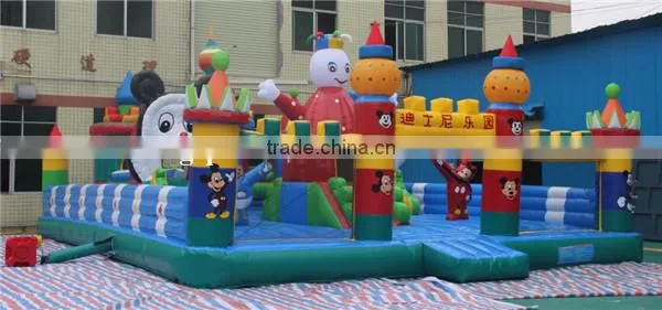 Inflatable Bouncy Castle 0.6mm PVC Plato Inflatable Amusement Park photo-4