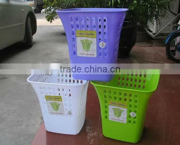 2018,2038 Plastic Colorful Mesh Wastebasket photo-2