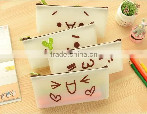 Student PVC Waterproof Pencil Bag Pencil Case With Zipper School Pencil Pouch for Children Stationery Supplies 2016