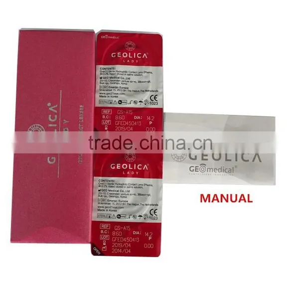 Authentic GEOLICA LADY Cosmetic Big Eyes Korea Contact Lens Wholesale photo-4