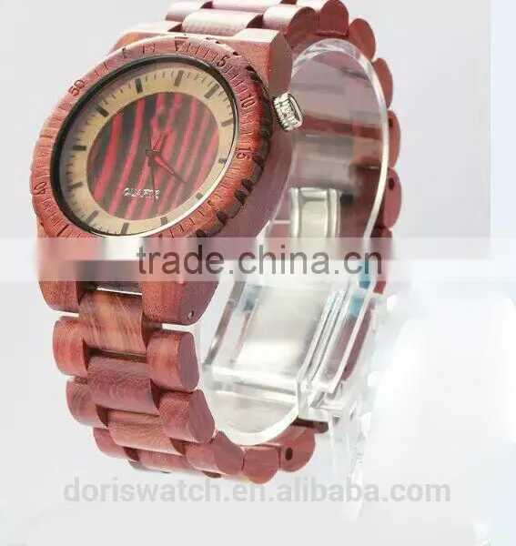 Manufacture Customized Handmad Nature Wood Watch , 100% Made of Sandalwood Foremost Wooden Wrist Watch