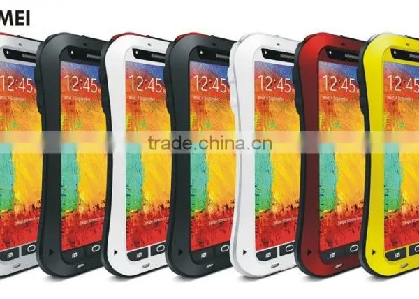 2015 Fashion Mobile Phone Case LOVE MEI Shockproof Waterproof Rugged Gorilla Metal Case for Galaxy Note3 III/Galaxy Note 2. photo-3