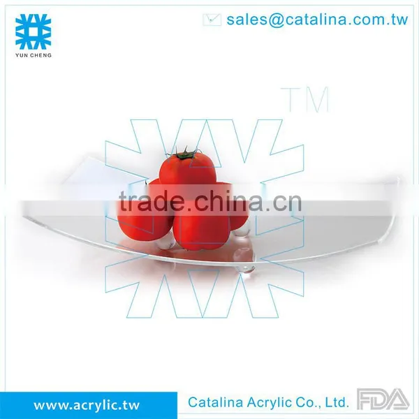 Hot Sale Acrylic Waving Wedding Food Cake Fruit Serving Tray photo-2