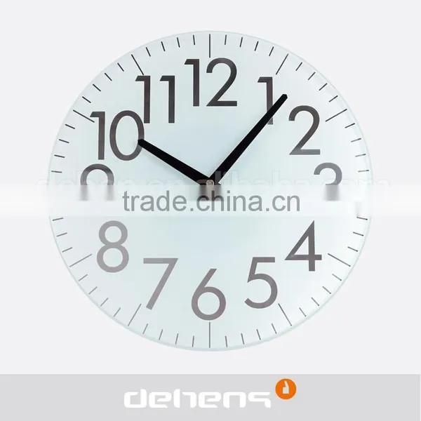 DEHENG Mirror Numbers Glass Wall Clock photo-2