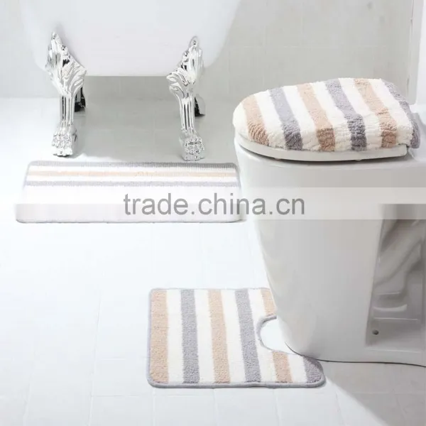 Bathroom Mircofiber Anti- Slip Rug Soft Absorbent Mat photo-4