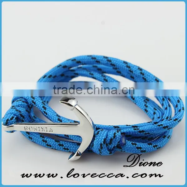 High Quality Colorful Leather Anchor Bracelet for Jewelry photo-6