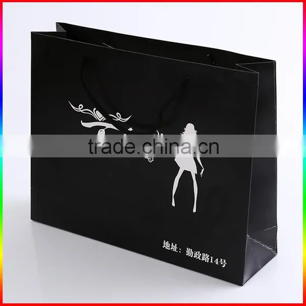 Black Paper Clothing Bag Garment Paper Bag photo-3