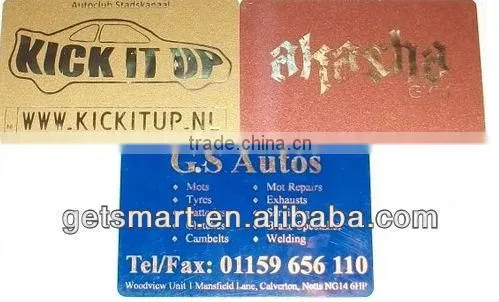 0.76mm Thickness Colorful Plastic With Gift Card Printed With Gold or Silver Design