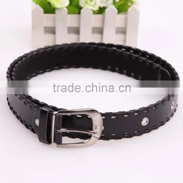 Fashion PU Belt With Braided Borders for Ladies photo-2