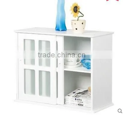 Modern Wooden Witn Glass Door Kitchen Cabinet photo-2