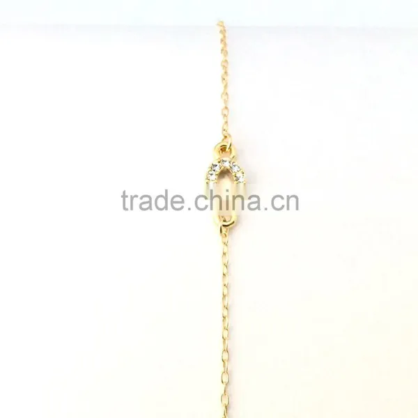 Tiny Women Rhinestone Charm Bracelet Custom Charm Bracelet photo-2