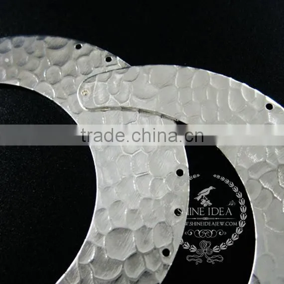 60*15mm Silver Plated Harmed Pattern Pendant Charm DIY Earrings Chandelier Jewelry Supplies 1820281 photo-3