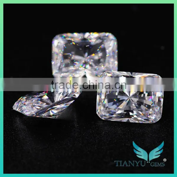 White Moissanite Diamond 8x10mm Radiant Cut Forever One Moissanite Discount photo-5