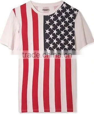 American Flag Printed Short Sleeves t Shirt