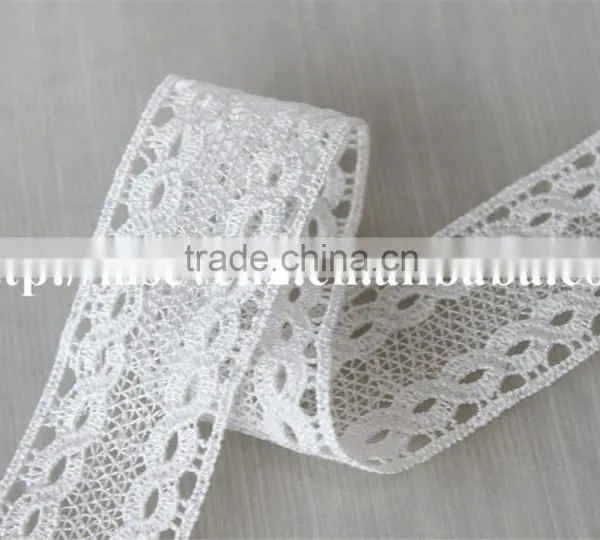 Factory Wholesale High Quality White 3cm Polyester Yarn Lace for Sale photo-5