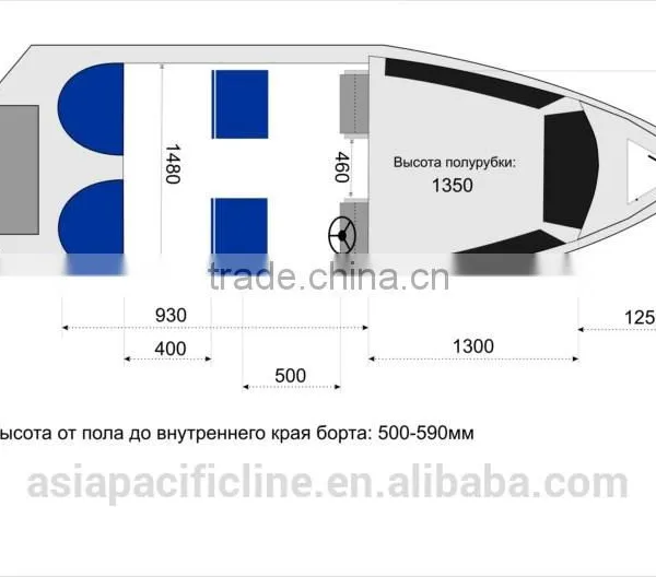 New 2016 Fiberglass Boat Russian Origin. 4.7m photo-6