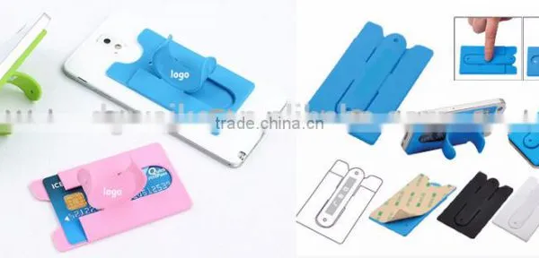 Mobile Phone Card Pocket Silicone Card Holder photo-2