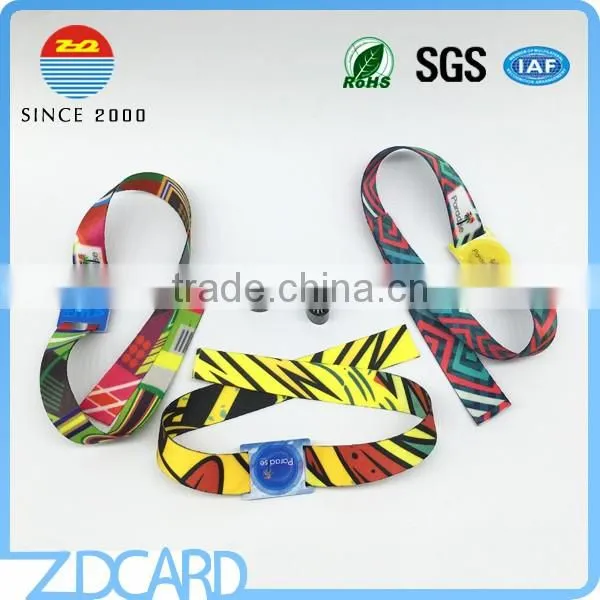 13.56MHz RFID Woven Fabric Bracelet With NTAG213 Chip photo-4