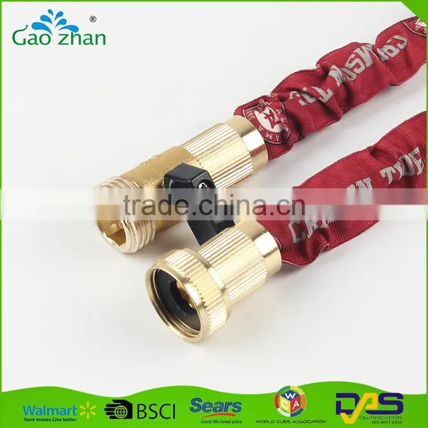 Custom Logo Priting Brass Fitting Magic Flexible Garden Water Hose 25 50 75 100 150 FT photo-2