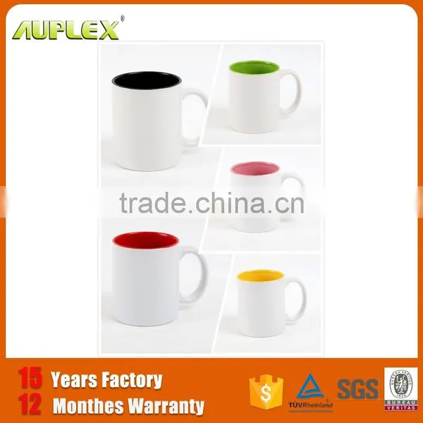 Popular 11oz Porcelain Mug Inner Colorful Blank Sublimation Printing Mug photo-4