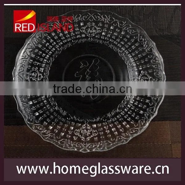 2016 Hotsale CLEAR PASTRY CAKE PLATE OR PLATTER SWEETS DESSERTS ROUND CLEAR CHINESE GLASS photo-2