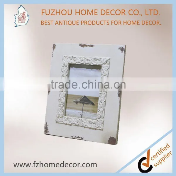 Custom Size Shabby Chic White Wood Painting Photo Frame With Good Quality photo-2